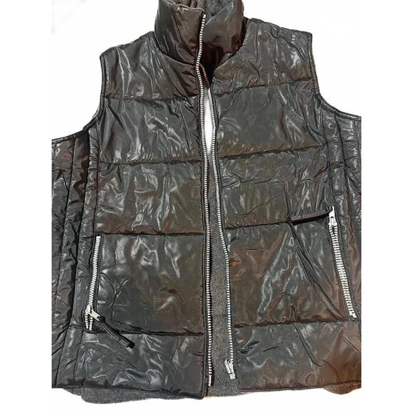 Timothy Daniels Reversible Quilted Vest Black/Gray L